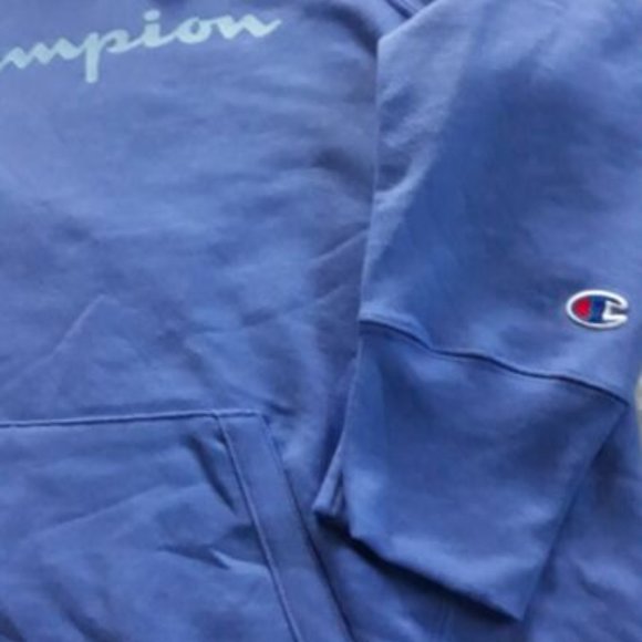 Champion Women's Graphic Fleece Hoodie Size 1X  Plus Power blend Deep Forte Blue - Picture 7 of 11